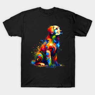 Vibrant Abstract Hamiltonstovare in Colorful Splash Art Style T-Shirt